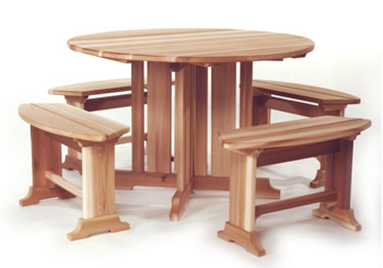 Round Picnic Table Set  (unassembled)